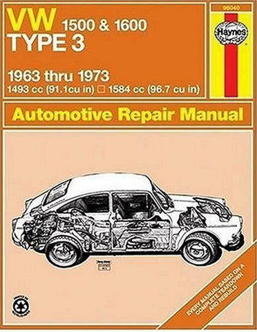 VW 1500 & 1600 Type 3, 1963-1973 (Haynes Repair Manual)